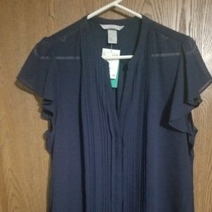 H&M dark blue blouse. NWT